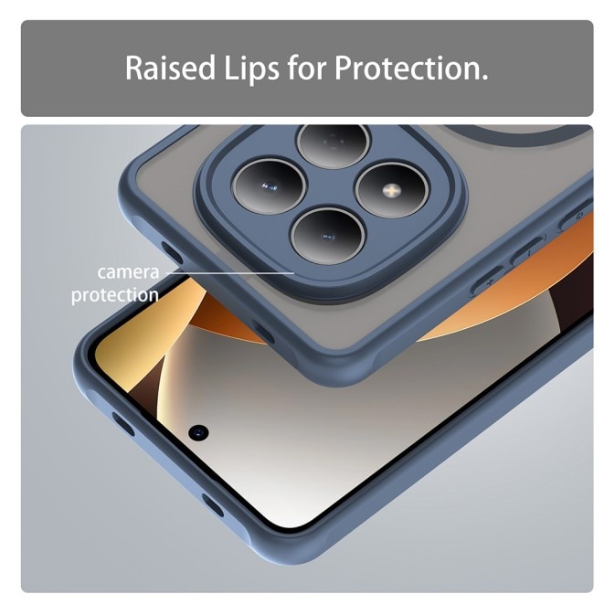 Husa Upzz® Halo Pentru Xiaomi Redmi Note 15 PRO 4G, Protectie Camere si Colturi, Super Rezistenta, Albastru Navy