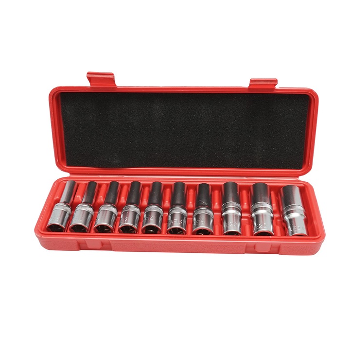 Set trusă chei tubulare E-Torx Breckner Germany, 10 piese, 1/2 inch, E8-E24