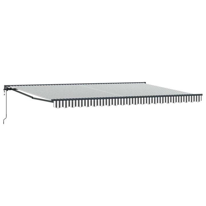 Cortina Retractabila vidaXL, Antracit si Alb 500 × 300 cm