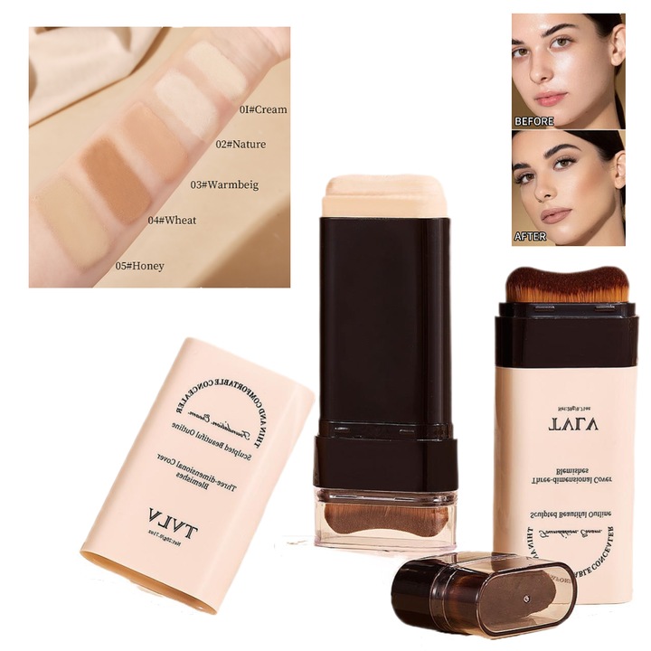 Set 2 Fond de Ten Stick si Corector TVLV, Nuante 03 Warm Beige si 05 Honey, Pensula Incorporata, 2 x 20g