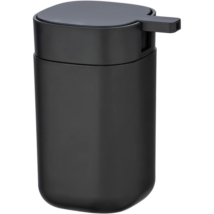 Dozator de lichide Sapun WENKO Davos 350 ml, plastic fara BPA, mat Negru