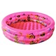 Надуваем детски басейн с надуваемо дъно, 3 розови ринга, 150 см