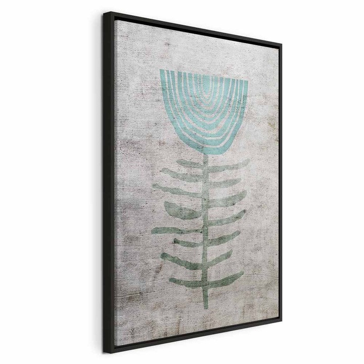 Tablou Intr-un cadru din lemn negru - Blue Lily - 80 x 120 cm