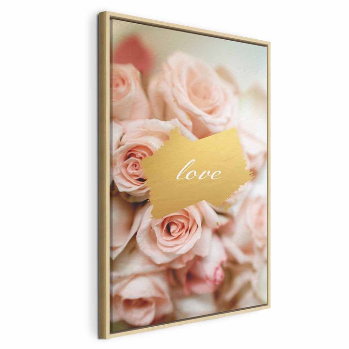 Tablou Intr-un cadru din lemn natural - One Feeling - 60 x 90 cm