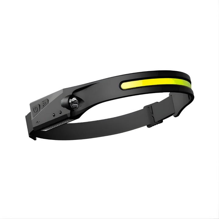 LED фенер за глава с 3W акумулаторна батерия, USB зареждане, 300 лумена, IP65