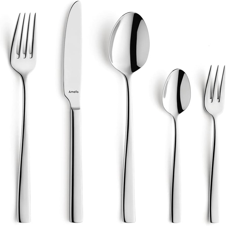 Set Tacamuri Amefa Fresh pentru 12 Persoane, 60 Piese, Otel Inoxidabil
