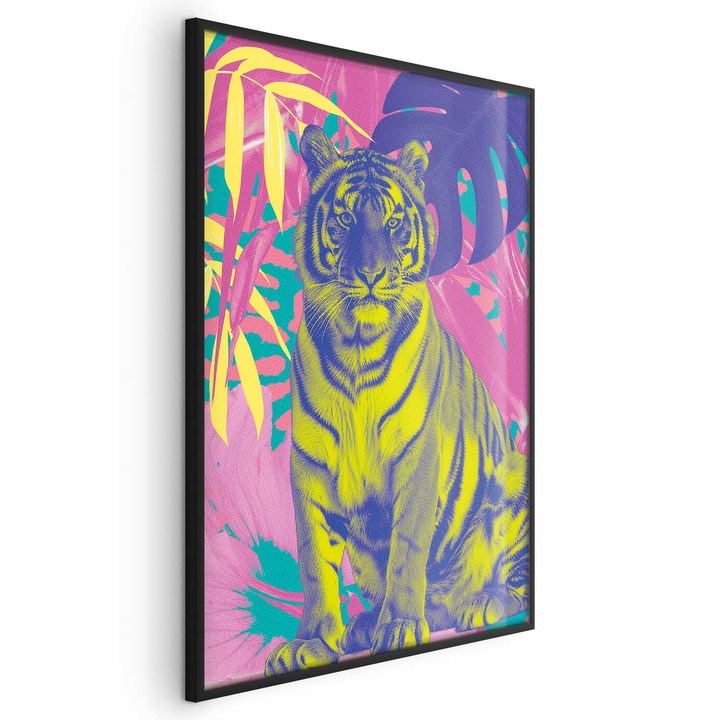 Poster Rama neagra - Colorful Tiger - 40 x 60 cm