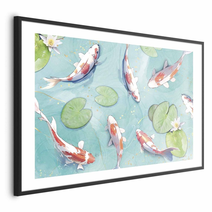Poster Rama neagra cu margine - Pond in Japan - 30 x 21 cm