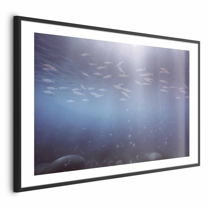 Poster Rama neagra cu margine - Fish in the Depths - 30 x 21 cm