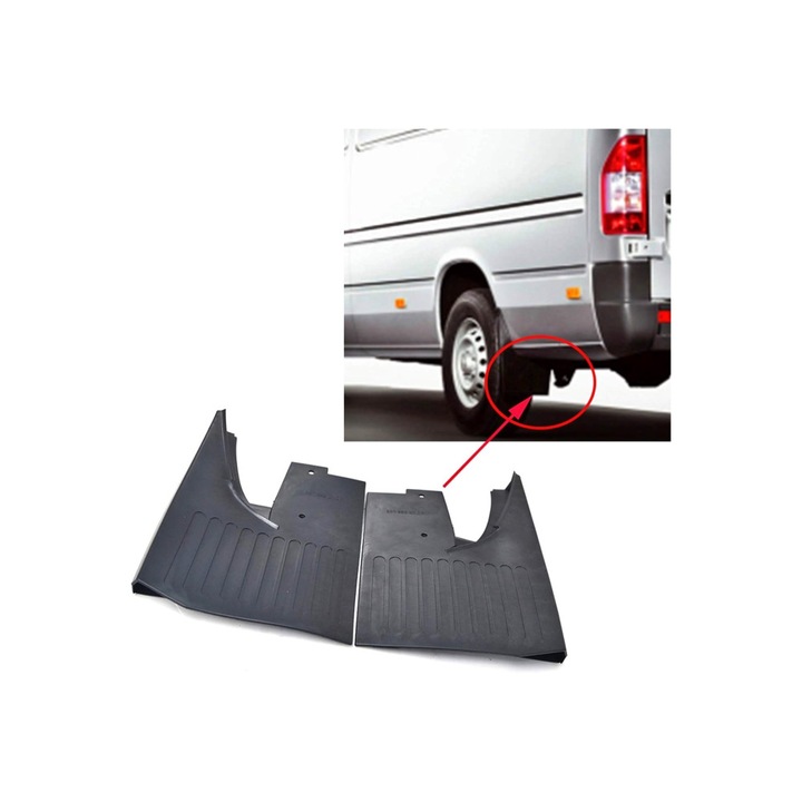 Set 2 aparatori noroi compatibile Mercedes Sprinter W901/ W902/ W903/ W904/ W905 Fata / Spate