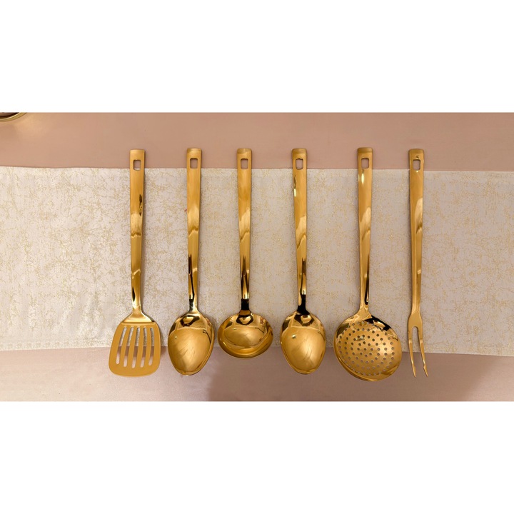 Arany konyhai eszköz készlet, 6 darab