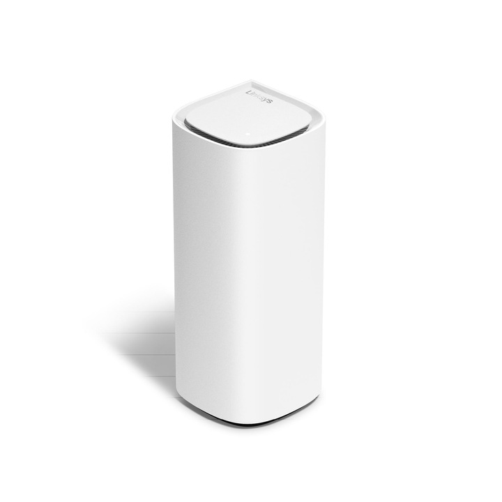 Linksys Velop Pro 7 10G LN1401, Sistem mesh tri-band cu 1 port Internet/WAN de 10 Gigabit si 4 porturi LAN de 2, 5 Gigabit, acoperire pentru pana la 279 m2 si peste 200 de dispozitive