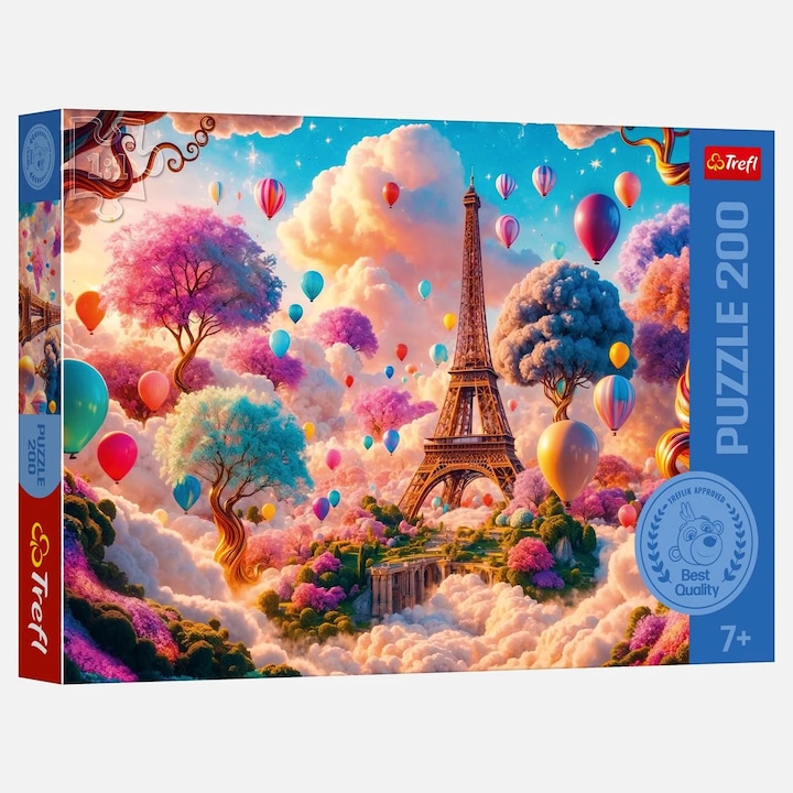 Puzzle 200 darabos, Párizs, felhők és léggömbök, méret 30x45cm