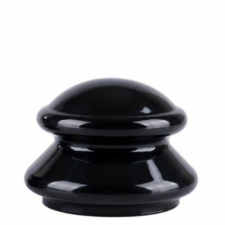 Ventuza cu maner din silicon, VENTUZ, pentru masaj anticelulitic, L, negru