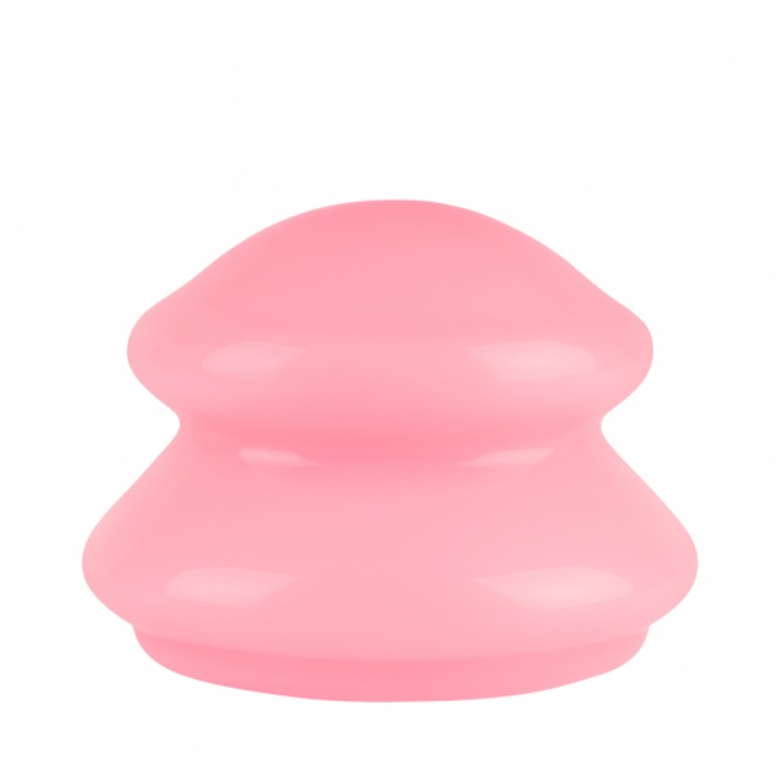 Ventuza cu Maner din Silicon VENTUZ™ pentru Masaj Anticelulitic Profesionist Dimensiunea "XL" Culoarea Roz