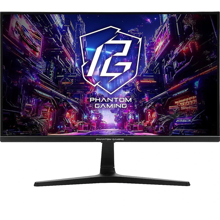 Monitor Gaming IPS LED ASRock, 24.5", PG25FFT, Full HD (1920 x 1080), HDMI, DisplayPort, Boxe, 180 Hz, 1 ms, Negru