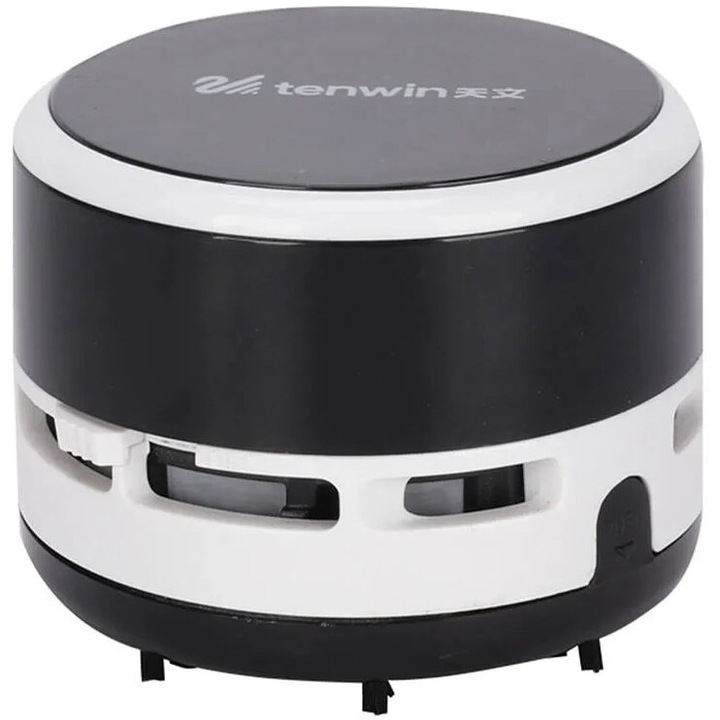 Mini aspirator, robot de birou fara fir Tenwin 8050-1 Baterie, Negru