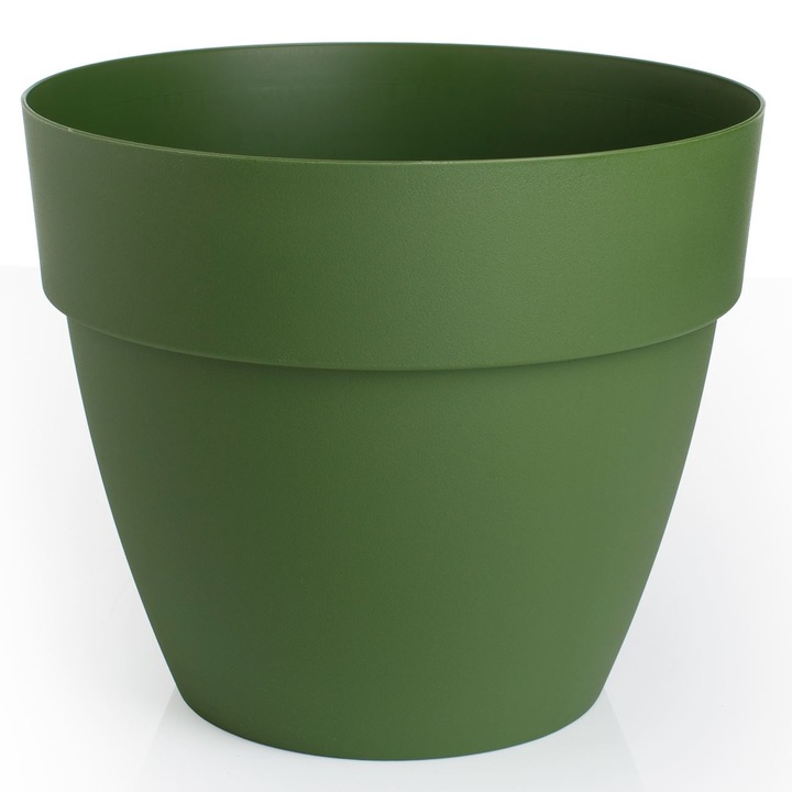 Ghiveci cu Drenaj Plastic Verde Ø35x29,5cm - 19,5L
