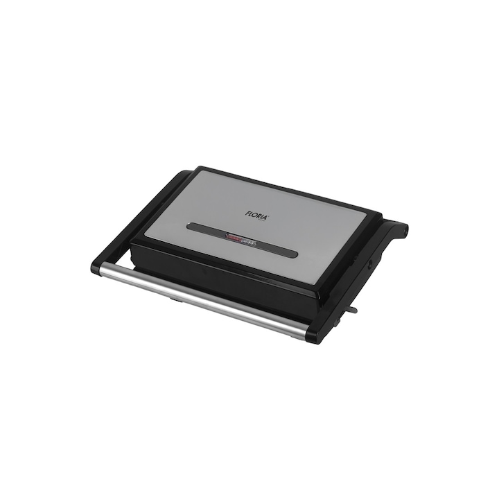 Aparat Sandwich si Grill FLORIA ZLN3867, Corp din otel inoxidabil, Placi anti-aderente, Termostat automat, Putere 1300W