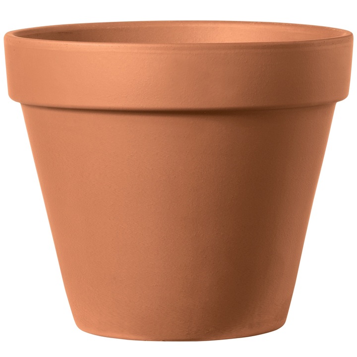Standard terrakotta virágcserép, 23 cm-es átmérő, barna