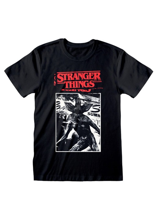 Ferfi polo, Heroes inc, Stranger Things, kivagas, fekete, Fekete