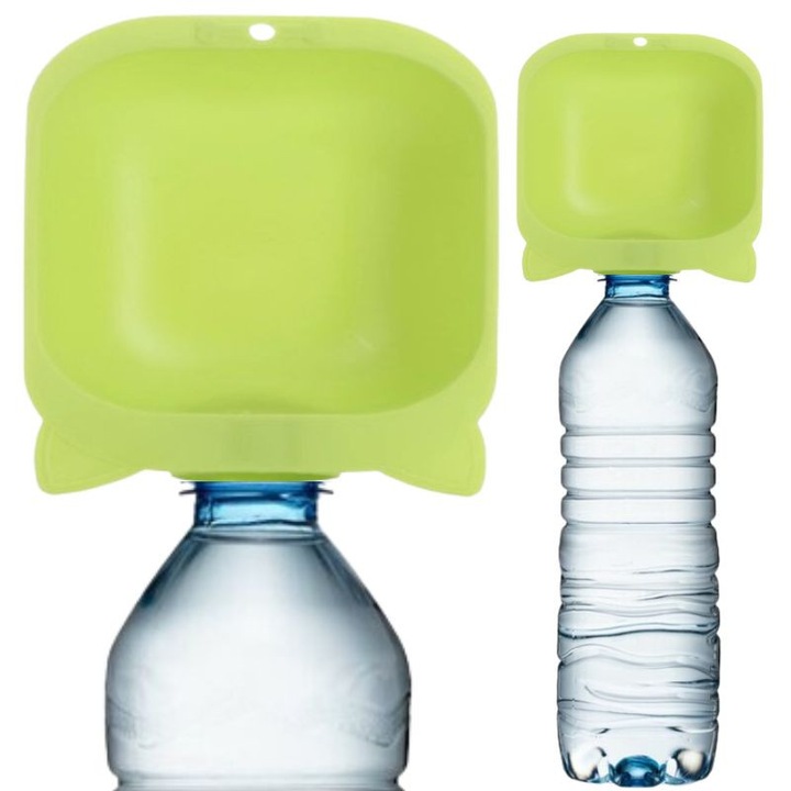 Bol pentru caini 13x10 cm bol de apa turistic portabil pentru o sticla