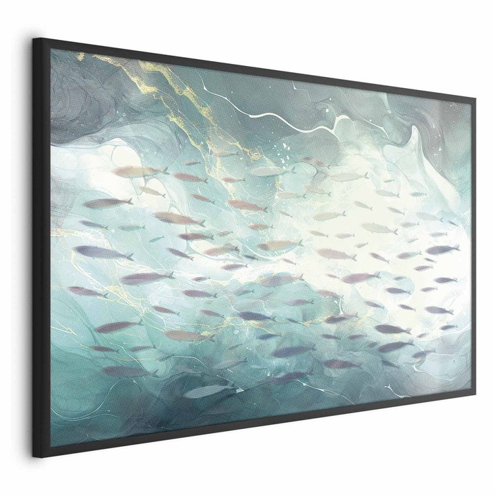 Poster Rama neagra - School of Small Fish - 42 x 29.7 cm