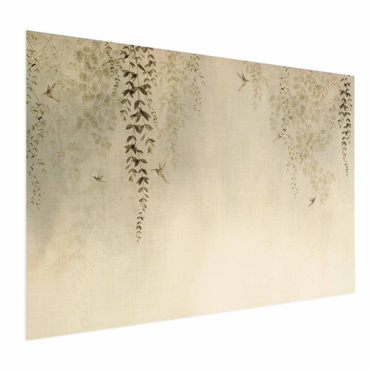 Poster Fara rama - Beige Hummingbirds - 60 x 40 cm