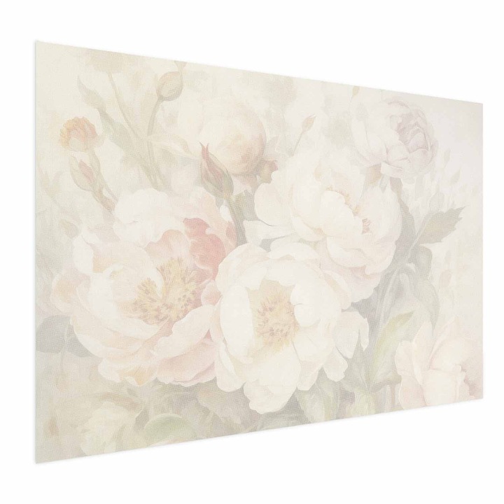 Poster Fara rama - Peonies in the Mist - 60 x 40 cm