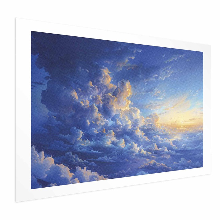 Poster Fara rama, cu margine - Sky Canvas Clouds - 30 x 21 cm