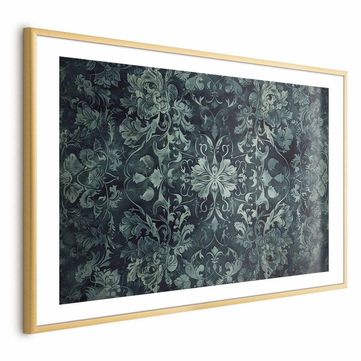 Poster Rama aurie cu margine - Emerald Carpet Ornaments - 30 x 21 cm