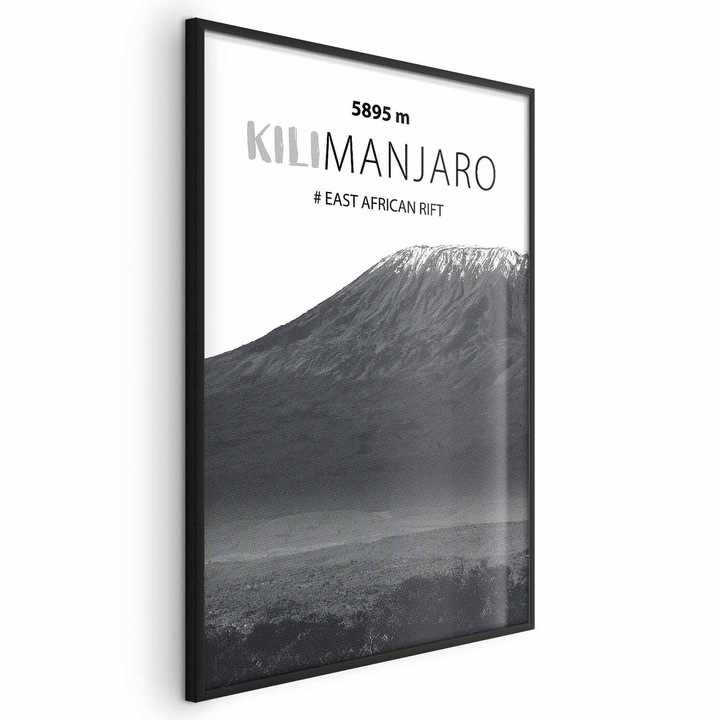 Poster Rama neagra - Mount Kilimanjaro Peak - 29.7 x 42 cm