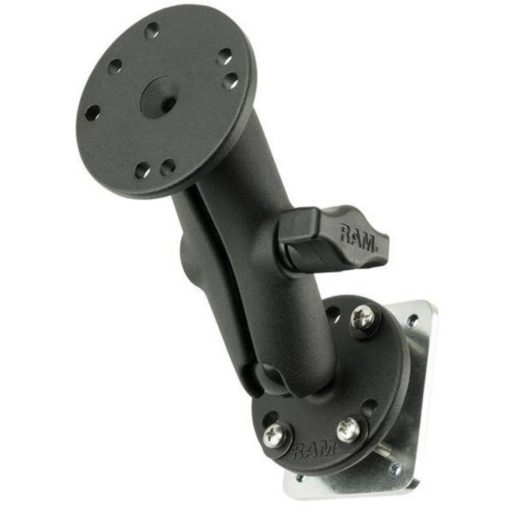 Suport dublu cu bila Ram Mounts, placa de susținere, motocicletă