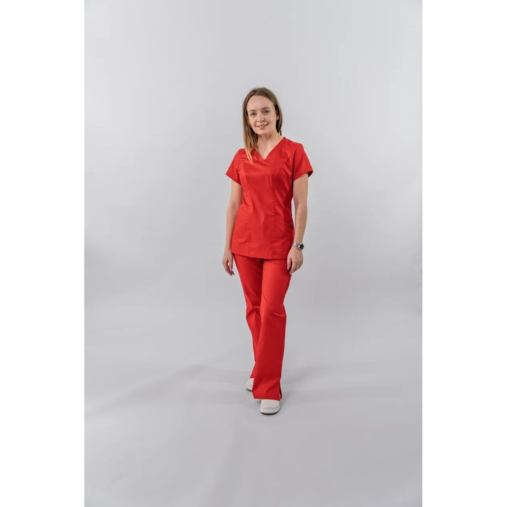 Bluza medicala, Masstex, Gia, rosu, 2XL
