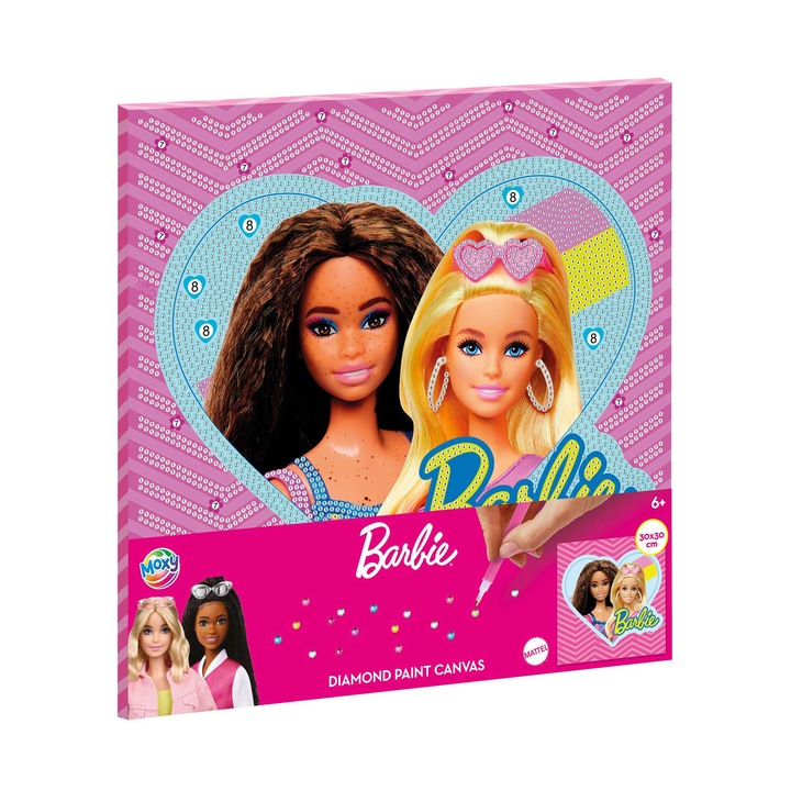 Pictura cu diamante canvas Barbie 30x30