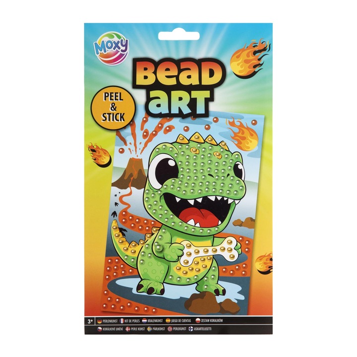 Colorare cu mărgele Moxy - Dinozaur, A5
