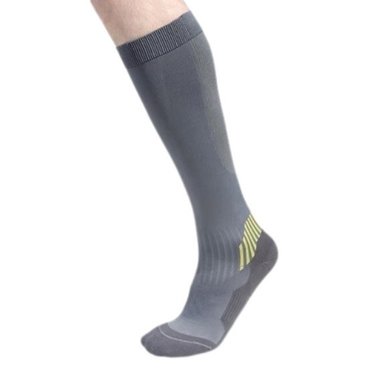 Sosete Compresive Sport pentru Performanta si Confort, Model Lung, Gri, Marime 37-38, MorsaCyberg