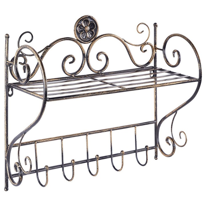 Raft metalic negru 42 x 47 cm Osorno