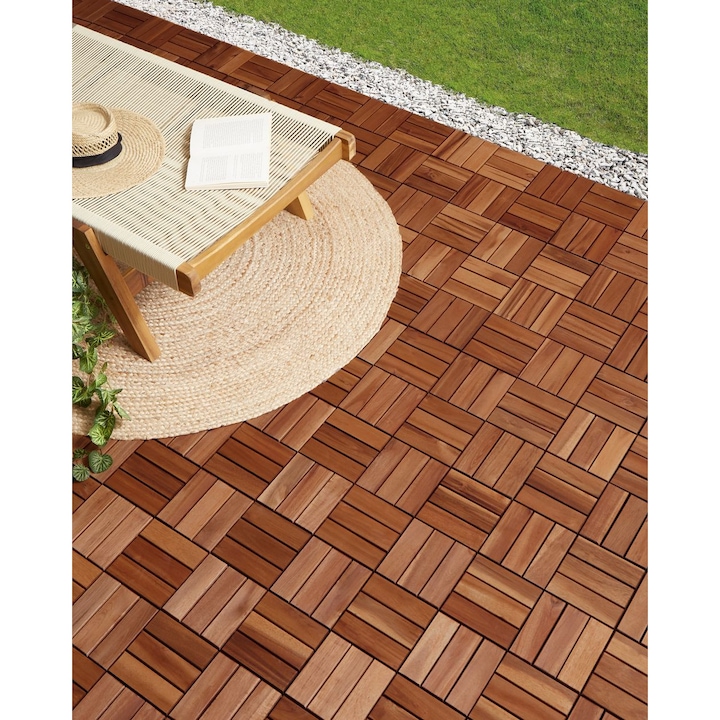 Podea de exterior Acerenza Lemn de salcam certificat Maro