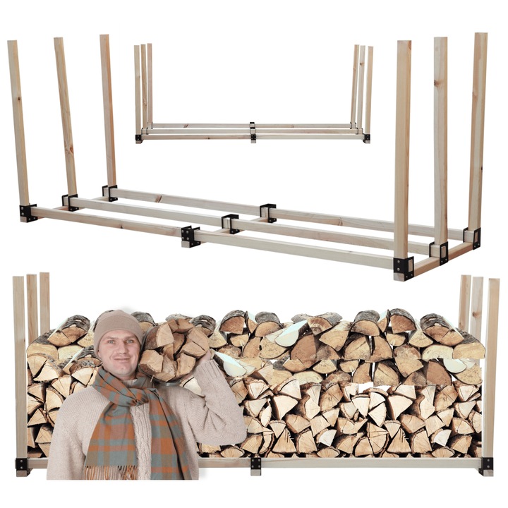 Suport pentru lemne MODO24, 3.1 m3, lemn
