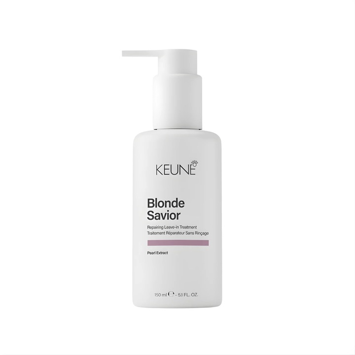 Tratament leave-in iluminator pentru intretinerea parului blond Keune Care Blonde Savior, 150 ml