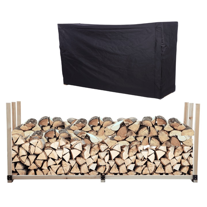 Suport pentru lemne MODO24, 1.9 m3, lemn, cu husa