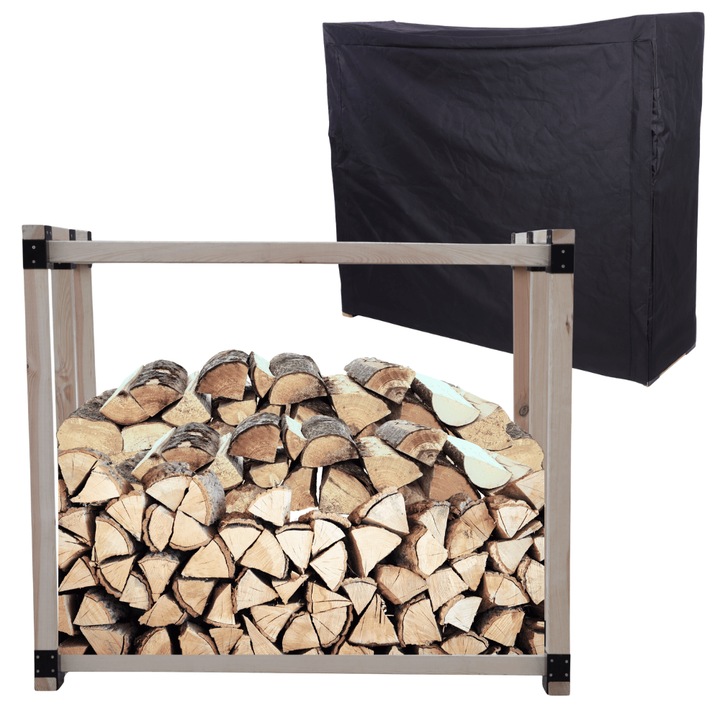 Suport pentru lemne MODO24, 0.8 m3, lemn, cu husa