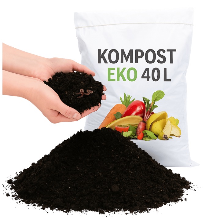 Compost MODO24, 40l, natural, imbunatatire sol, negru
