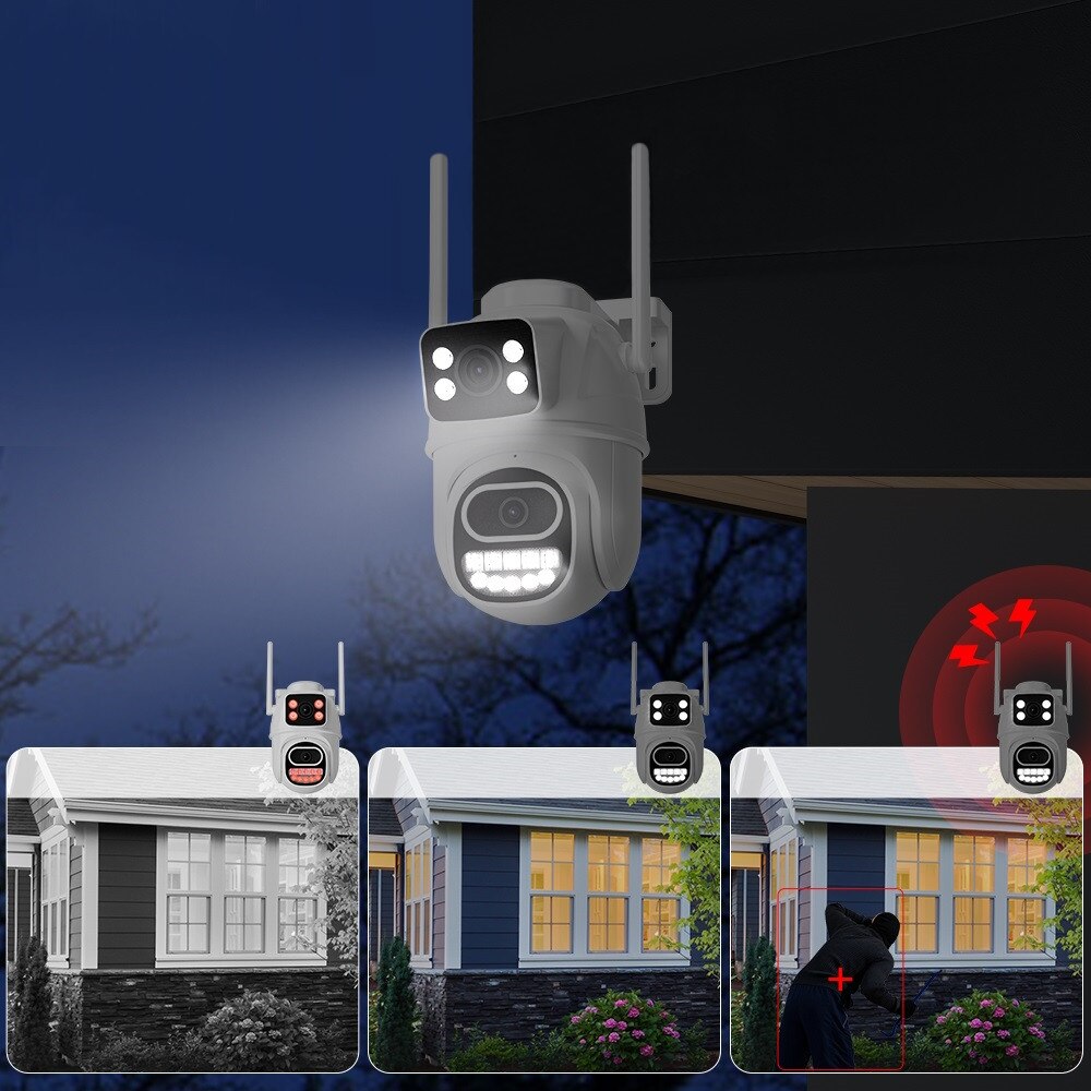 Camera Dubla Camera Dubla PTZ Exterior 8MP WiFi, Rotativa, Vedere Nocturna IR ...