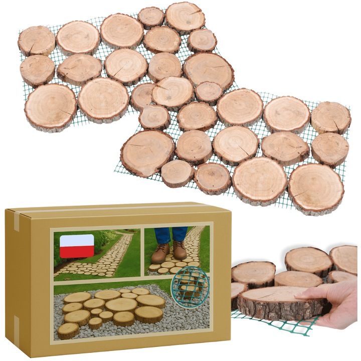 Cale de gradina MODO24, 80x50x3 cm, din placi de lemn, bej, set 2 bucati