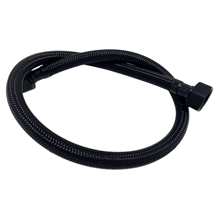 Furtun racord flexibil, Balneo, negru, 60 cm, PEX, 1/2"x1/2", elemente alama, rezistent la presiune si temperatura, montaj usor, siguranta maxima, manopera de inalta calitate