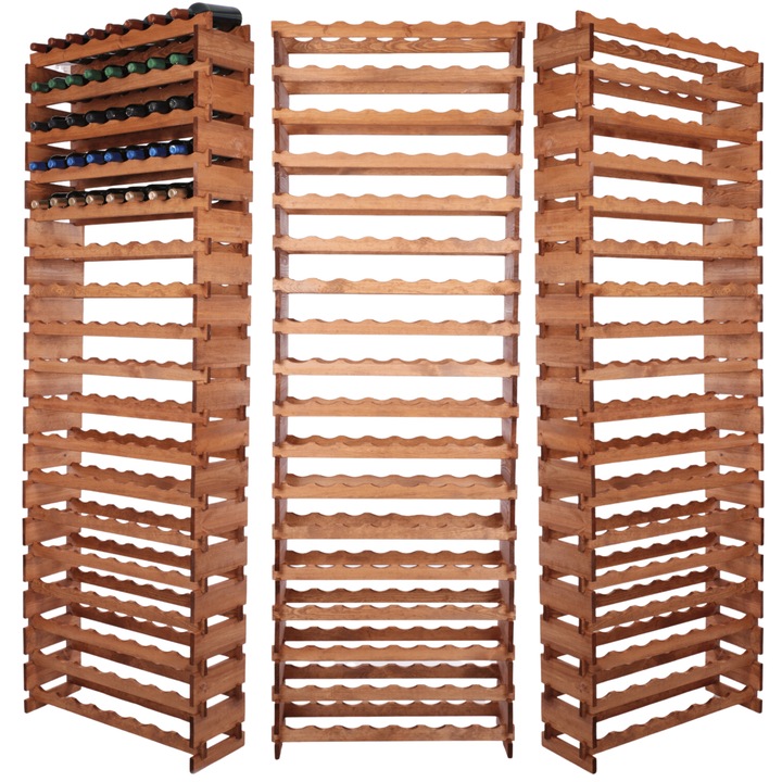 Suport modular pentru vin MODO24, 144 butelii, lemn, 18x8, maro