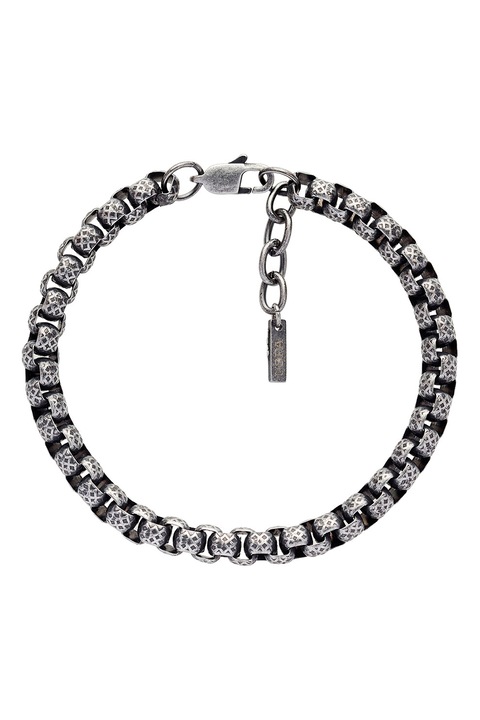 U.S. Polo Assn., Bratara-lant ajustabila, Negru, Argintiu