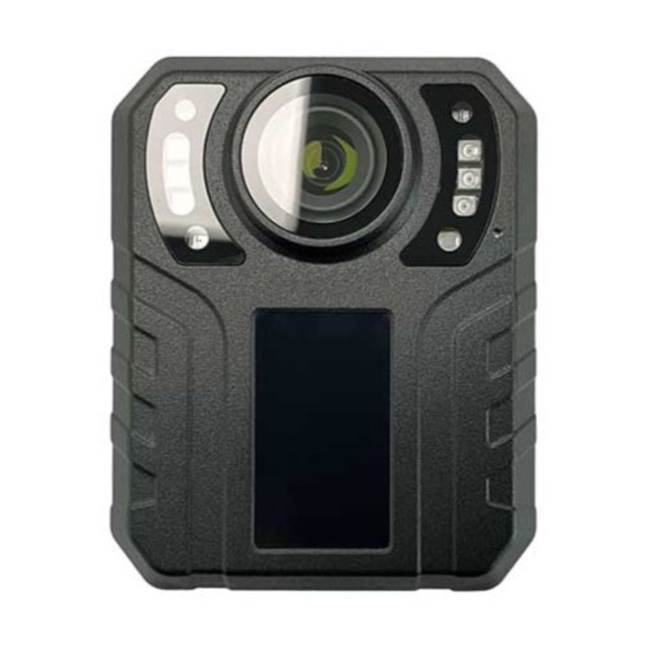 Cameră de corp pentru poliție Secutek cu afișaj S1, Full HD, viziune nocturnă, dimensiuni 7, 5x6x3, 4cm